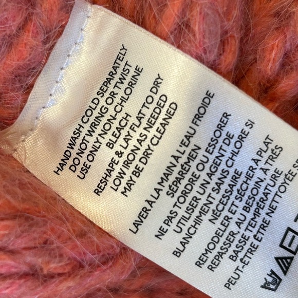 NWT Free People Domino Alpaca Pullover Sweater - Prairie Sunset Combo - Picture 9 of 16